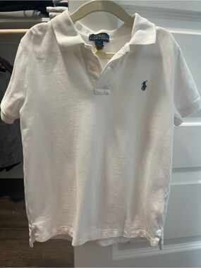 Polo by Ralph Lauren White Short-Sleeve Classic Pique Polo Shirt Boy Shirt